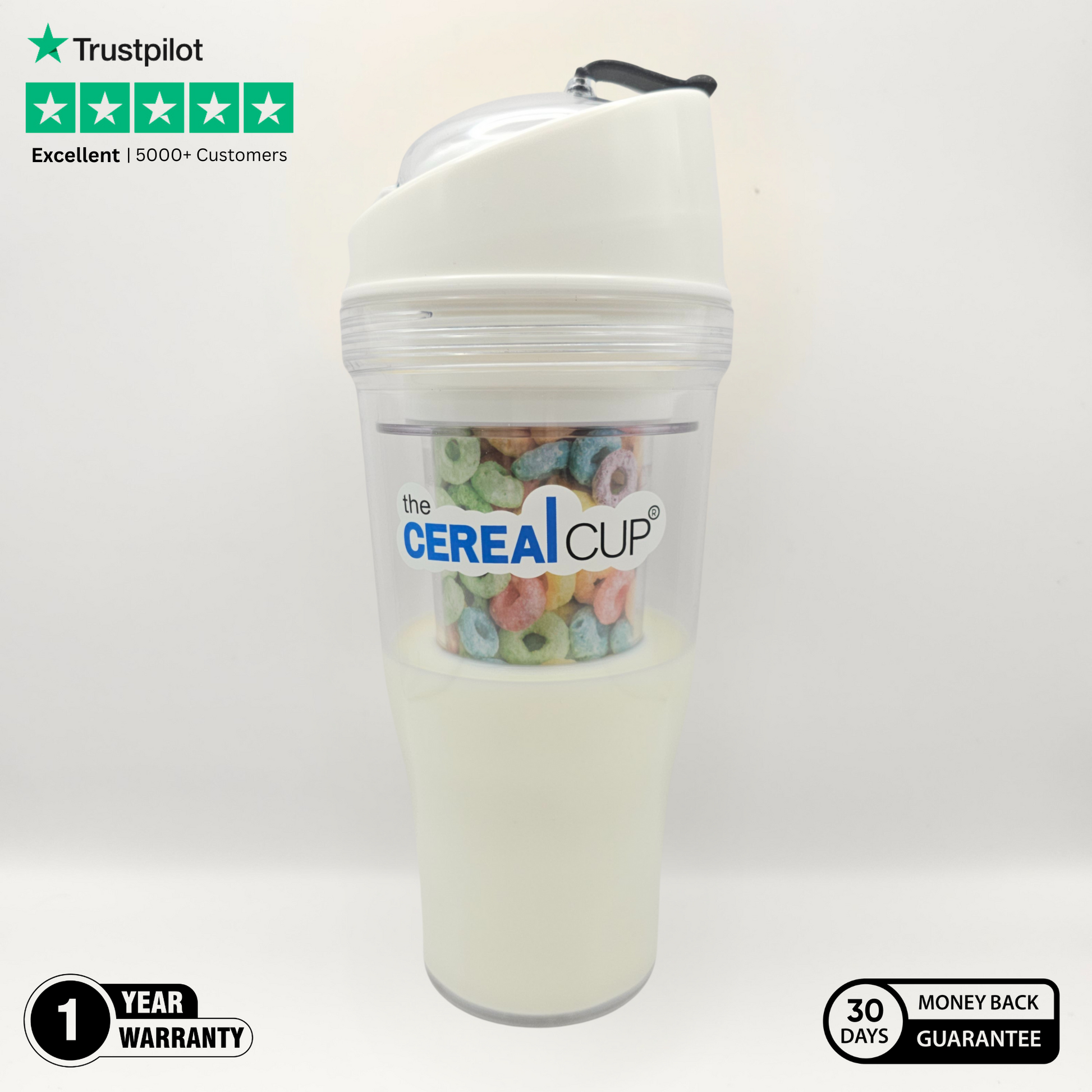 The Cereal Cup - Portable cereal cup to go cereal cup CrunchCup Crunch Cup