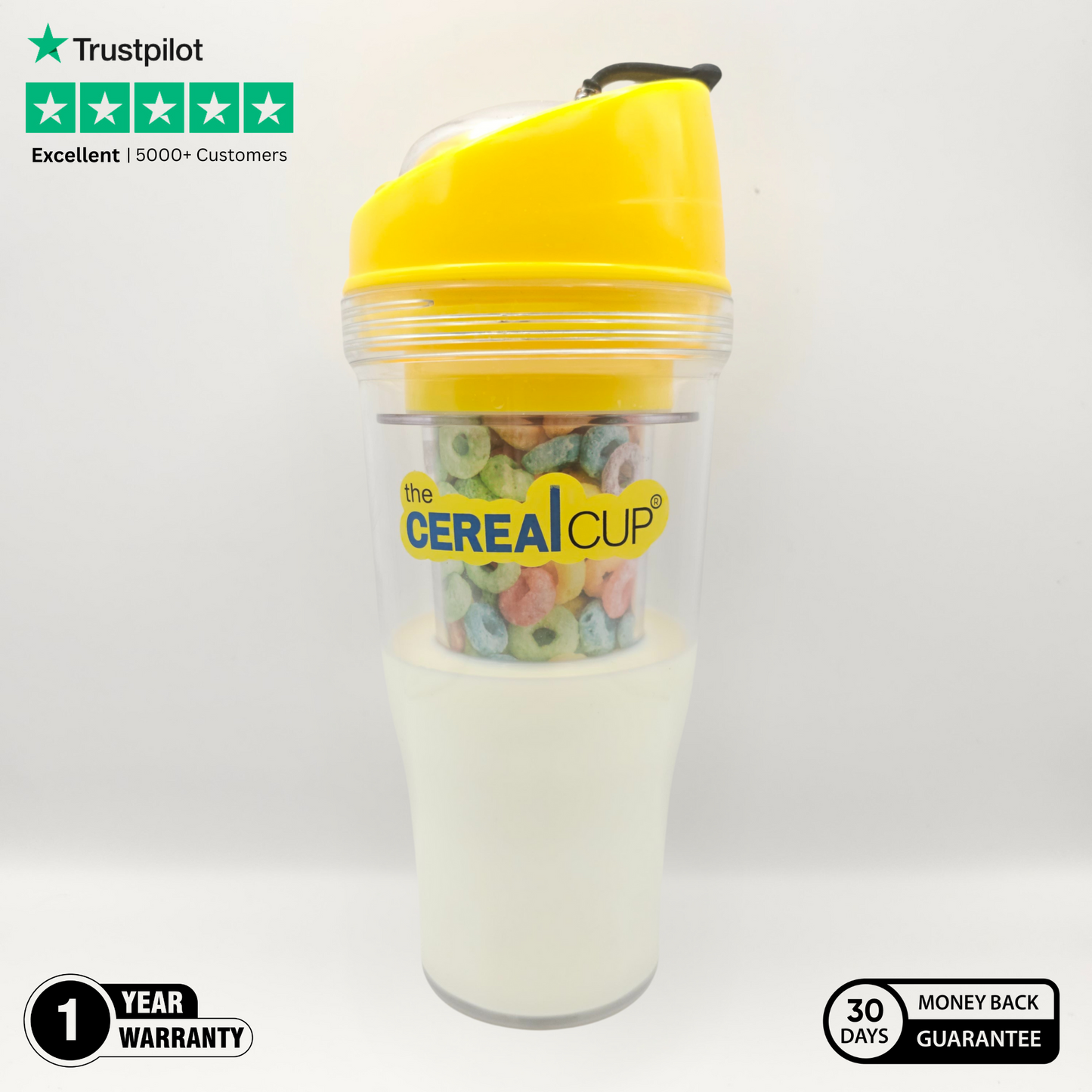 The Cereal Cup - Portable cereal cup to go cereal cup crunch cup