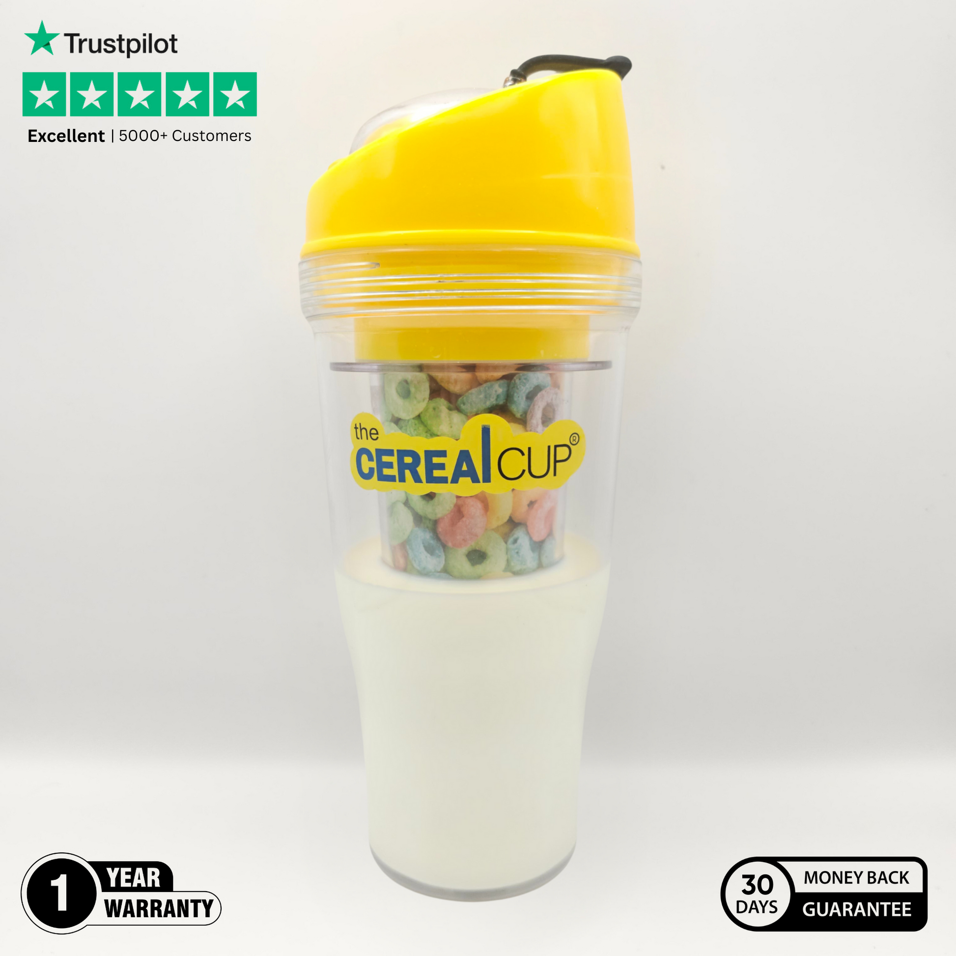 The Cereal Cup - Portable cereal cup to go cereal cup crunch cup